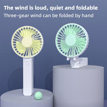 Lade das Bild in den Galerie-Viewer, Summer Handheld Small Fan Convenient Foldable USB Rechargeable Desktop Outdoor Strong Wind Multi Ran