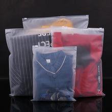 Load image into Gallery viewer, 10pcs 14wire/18wires Frosted Matte Zipper Bag Home Travel Storage Clothing Underwear Packaging With Air Hole Organizer