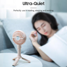 Load image into Gallery viewer, The latest 2 In 1 Usb Handheld Desktop mini Fan 40 Degree Rotatable 3 speeds Creative mobile bracke