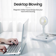Load image into Gallery viewer, The latest 2 In 1 Usb Handheld Desktop mini Fan 40 Degree Rotatable 3 speeds Creative mobile bracke