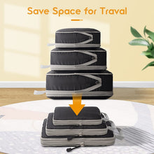 Load image into Gallery viewer, Travel Compressible Packing Cubes Foldable Waterproof Storage Bag Travel Suitcase Nylon Portable With Handbag Luggage Organizer