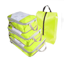 Load image into Gallery viewer, Travel Compression Packing Cubes Portable Luggage Organizer Storage Bags Shoes Bags With Mesh Lightweigh Foldable Handbag Pouch