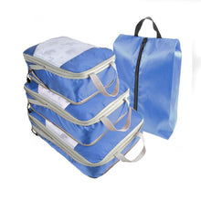 Load image into Gallery viewer, Travel Compression Packing Cubes Portable Luggage Organizer Storage Bags Shoes Bags With Mesh Lightweigh Foldable Handbag Pouch
