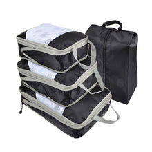 Load image into Gallery viewer, Travel Compression Packing Cubes Portable Luggage Organizer Storage Bags Shoes Bags With Mesh Lightweigh Foldable Handbag Pouch