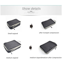 Lade das Bild in den Galerie-Viewer, Travel Organiser Bag Compressible Packing Cubes Nylon Portable Handbag Luggage Clothes Storage Foldable Waterproof Shoes Bagh