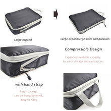 Lade das Bild in den Galerie-Viewer, Travel Organizer Bag Compressible Packing Cubes Nylon Portable With Handbag Luggage Storage Foldable Waterproof with Shoes Bag