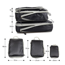 Lade das Bild in den Galerie-Viewer, Travel Organizer Bag Compressible Packing Cubes Nylon Portable With Handbag Luggage Storage Foldable Waterproof with Shoes Bag