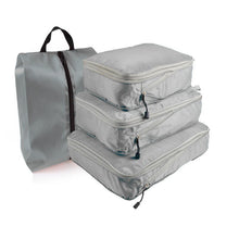 Lade das Bild in den Galerie-Viewer, Travel Organizer Bag Compressible Packing Cubes Nylon Portable With Handbag Luggage Storage Foldable Waterproof with Shoes Bag