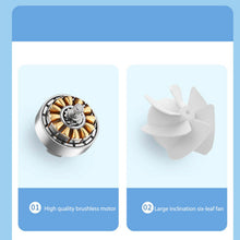 Load image into Gallery viewer, USB Handheld Fan 6-blade Digital Display Electric Fans 3-speed Wind 1800mAh LED Temperature Screen M