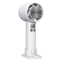 Load image into Gallery viewer, USB Handheld Fan 6-blade Digital Display Electric Fans 3-speed Wind 1800mAh LED Temperature Screen M