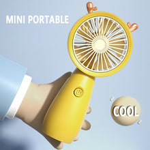 Lade das Bild in den Galerie-Viewer, USB Mini Handheld Fan Outdoor Mini Creative Desktop Office Mute Charging Portable Handheld Fan