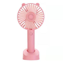 Lade das Bild in den Galerie-Viewer, USB Pink Mini Handheld Fan Outdoor Mini Creative Desktop Office Mute Charging Portable Handheld Fan