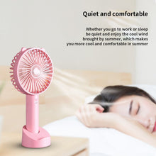 Lade das Bild in den Galerie-Viewer, USB Pink Mini Handheld Fan Outdoor Mini Creative Desktop Office Mute Charging Portable Handheld Fan