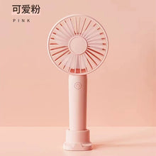 Lade das Bild in den Galerie-Viewer, USB Rechargeable Mini Fan Portable Hand Fan Outdoor Air Cooler Table Fan Office Mute Charging Handhe