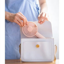 Lade das Bild in den Galerie-Viewer, USB Rechargeable Mini Fan Portable Hand Fan Outdoor Air Cooler Table Fan Office Mute Charging Handhe