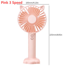 Lade das Bild in den Galerie-Viewer, Usb Mini Wind Power Handheld Fan3 Speed Adjustment Convenient And Ultra-quiet High Quality Summer Co