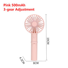 Lade das Bild in den Galerie-Viewer, Usb Mini Wind Power Handheld Fan3 Speed Adjustment Convenient And Ultra-quiet High Quality Summer Co