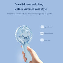 Lade das Bild in den Galerie-Viewer, Usb Mini Wind Power Handheld Fan3 Speed Adjustment Convenient And Ultra-quiet High Quality Summer Co