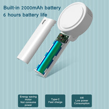 Lade das Bild in den Galerie-Viewer, XIAOMI 2023 Mini Fan Handheld Desktop 1200mAh Portable Chargeable Ventilator 3-gear Wind Adjustable