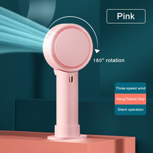 Lade das Bild in den Galerie-Viewer, XIAOMI 2023 Mini Fan Handheld Desktop 1200mAh Portable Chargeable Ventilator 3-gear Wind Adjustable