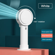 Lade das Bild in den Galerie-Viewer, XIAOMI 2023 Mini Fan Handheld Desktop 1200mAh Portable Chargeable Ventilator 3-gear Wind Adjustable