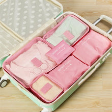 Lade das Bild in den Galerie-Viewer, 6pcs Travel Bags Waterproof Clothes Storage Luggage Organizer Pouch Packing Cube High Capacity Travel Set Weekend Bag