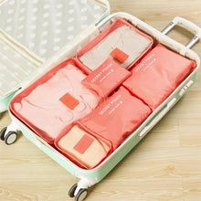Lade das Bild in den Galerie-Viewer, 6pcs Travel Bags Waterproof Clothes Storage Luggage Organizer Pouch Packing Cube High Capacity Travel Set Weekend Bag
