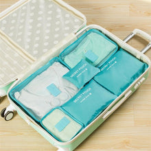Lade das Bild in den Galerie-Viewer, 6pcs Travel Bags Waterproof Clothes Storage Luggage Organizer Pouch Packing Cube High Capacity Travel Set Weekend Bag