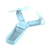 Load image into Gallery viewer, Mini Handheld Double Head Electric Fan USB Rechargeable Adjustable Portable Foldable Lovely Mini Fo