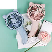 Lade das Bild in den Galerie-Viewer, Portable Hand Held Fan Hand Pressure Fan Mini Fan Without Battery Household Cartoon Fan Cooling Cart