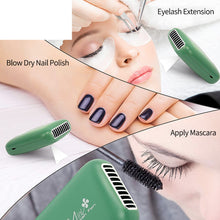 Lade das Bild in den Galerie-Viewer, Portable Handheld Leafless Small Fan USB Charging Grafting Planting False Eyelash Hair Dryer Grafted