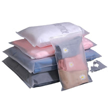 Load image into Gallery viewer, 10pcs 14wire/18wires Frosted Matte Zipper Bag Home Travel Storage Clothing Underwear Packaging With Air Hole Organizer