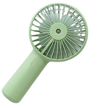 Load image into Gallery viewer, Mini Handheld Portable Water Mist Fan Silent USB Electric Desktop Air Cooling Gadget Rechargeable Ba