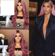 Lade das Bild in den Galerie-Viewer, Women Wig Chemical Fiber Gradient Pink Long Curly Hair W485