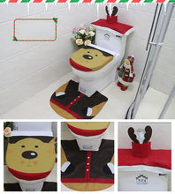 Load image into Gallery viewer, 3pcs Toilet Seat Cover Pads Santa Claus Foot Water Tank Tissue