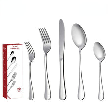 Lade das Bild in den Galerie-Viewer, 304 Stainless Steel Flatware Sets 20-Piece Set Western Food/Steak Knife, Fork and Spoon Suit
