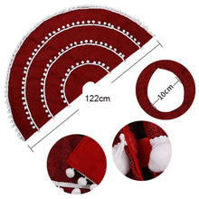 Lade das Bild in den Galerie-Viewer, 122cm Christmas Tree Skirt Round Tree Skirt Year Party Supplies