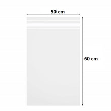 Load image into Gallery viewer, 100 Pack Poly Transparent Bag Opp Self Adhesive Plastic Bag for T Shirt, Clothes Packaging Clear Storage Bag