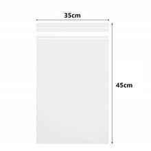 Load image into Gallery viewer, 100 Pack Poly Transparent Bag Opp Self Adhesive Plastic Bag for T Shirt, Clothes Packaging Clear Storage Bag