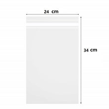 Load image into Gallery viewer, 100 Pack Poly Transparent Bag Opp Self Adhesive Plastic Bag for T Shirt, Clothes Packaging Clear Storage Bag