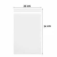 Load image into Gallery viewer, 100 Pack Poly Transparent Bag Opp Self Adhesive Plastic Bag for T Shirt, Clothes Packaging Clear Storage Bag
