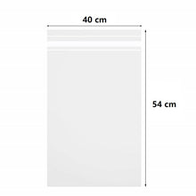 Load image into Gallery viewer, 100 Pack Poly Transparent Bag Opp Self Adhesive Plastic Bag for T Shirt, Clothes Packaging Clear Storage Bag