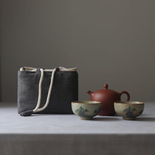 Load image into Gallery viewer, Backpack Cloth Bag Tea Set Teapot Medium One Pot Two Cups Large Cloth Bag Cloth Bag