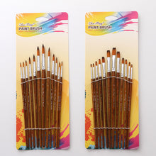 Load image into Gallery viewer, 12 Nylon Wool Gouache Watercolor Paint Brushes Pen Set