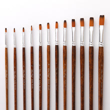 Load image into Gallery viewer, 12 Nylon Wool Gouache Watercolor Paint Brushes Pen Set
