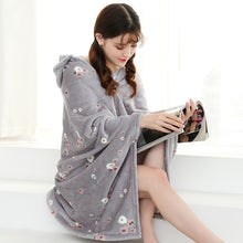 Load image into Gallery viewer, Flannel Blanket Cape and Shawl Cartoon Blanket Soft Breathable Autumn and Winter Lunch Break Blanket