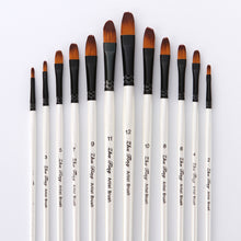 Load image into Gallery viewer, 12  Nylon Wool Set Gouache Watercolor Paint Brushes Pen