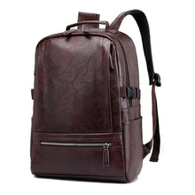 Load image into Gallery viewer, Backpack Customized New Product Casual Pu Men's Fashion Simple Outdoor Travel Large Capacity Computer Bag