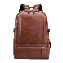 Load image into Gallery viewer, Backpack Customized New Product Casual Pu Men's Fashion Simple Outdoor Travel Large Capacity Computer Bag