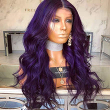Load image into Gallery viewer, Women Wig Synthetic Wigs Medium Long Curly Hair Big Wave Purple W314